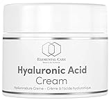 Hyaluronsäure Tages- & Nachtcreme 50 ml - Anti Aging für Frauen & Männer mit Hyaluron hochdosiert - Feuchtigkeitscreme für Gesicht, Hals, Dekolleté, Augen - Elemental Care - Vegan Made in Germany